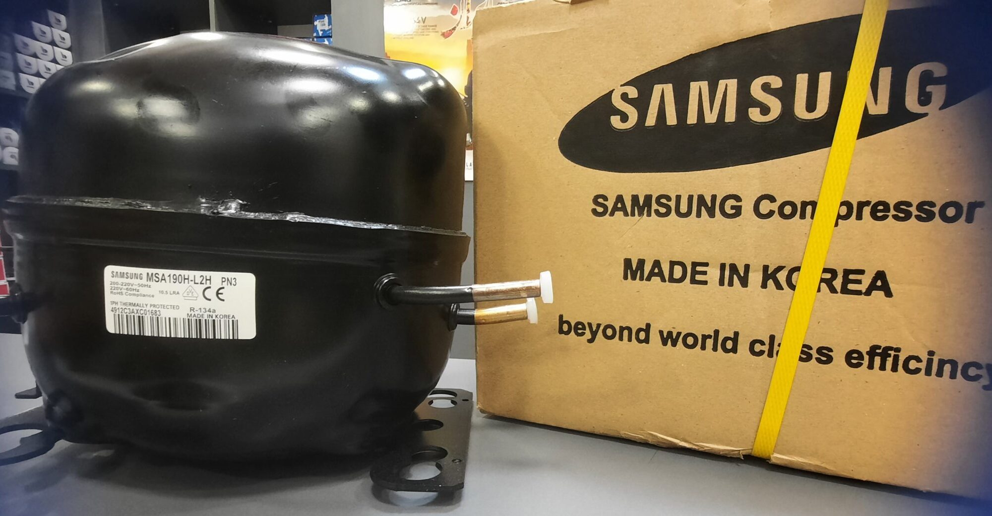 20250412_142348 کمپرسور یخچال سامسونگ 1/3 گاز R134 - Image 1