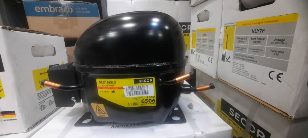 NLX15KK.3 SECOP کمپرسور یخچال1/3 گاز R600 سکاپ مدلNLX15KK.3 سیم پیچی مس - Image 1