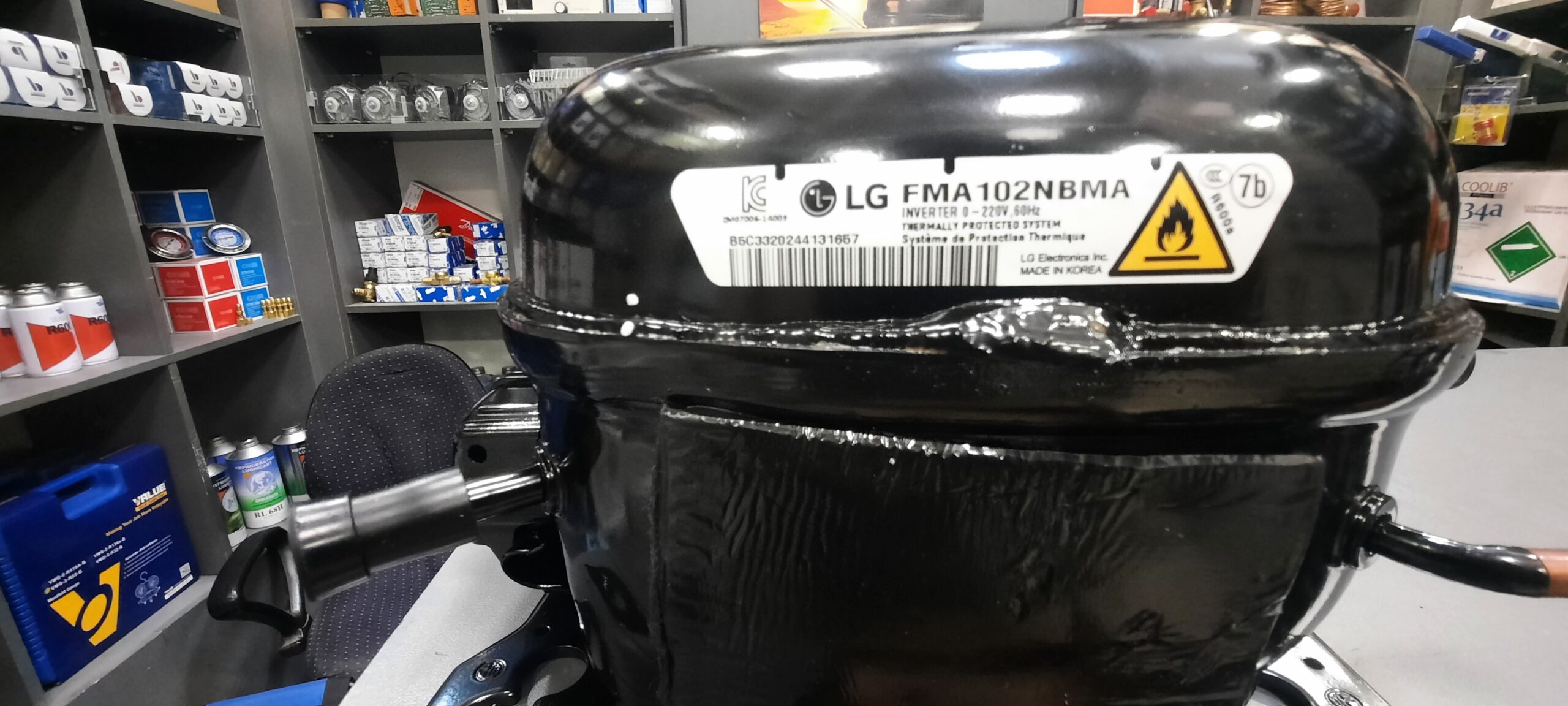 20250913_143442 کمپرسور یخچال اینورتر الجی FMA102NBMA - Image 1