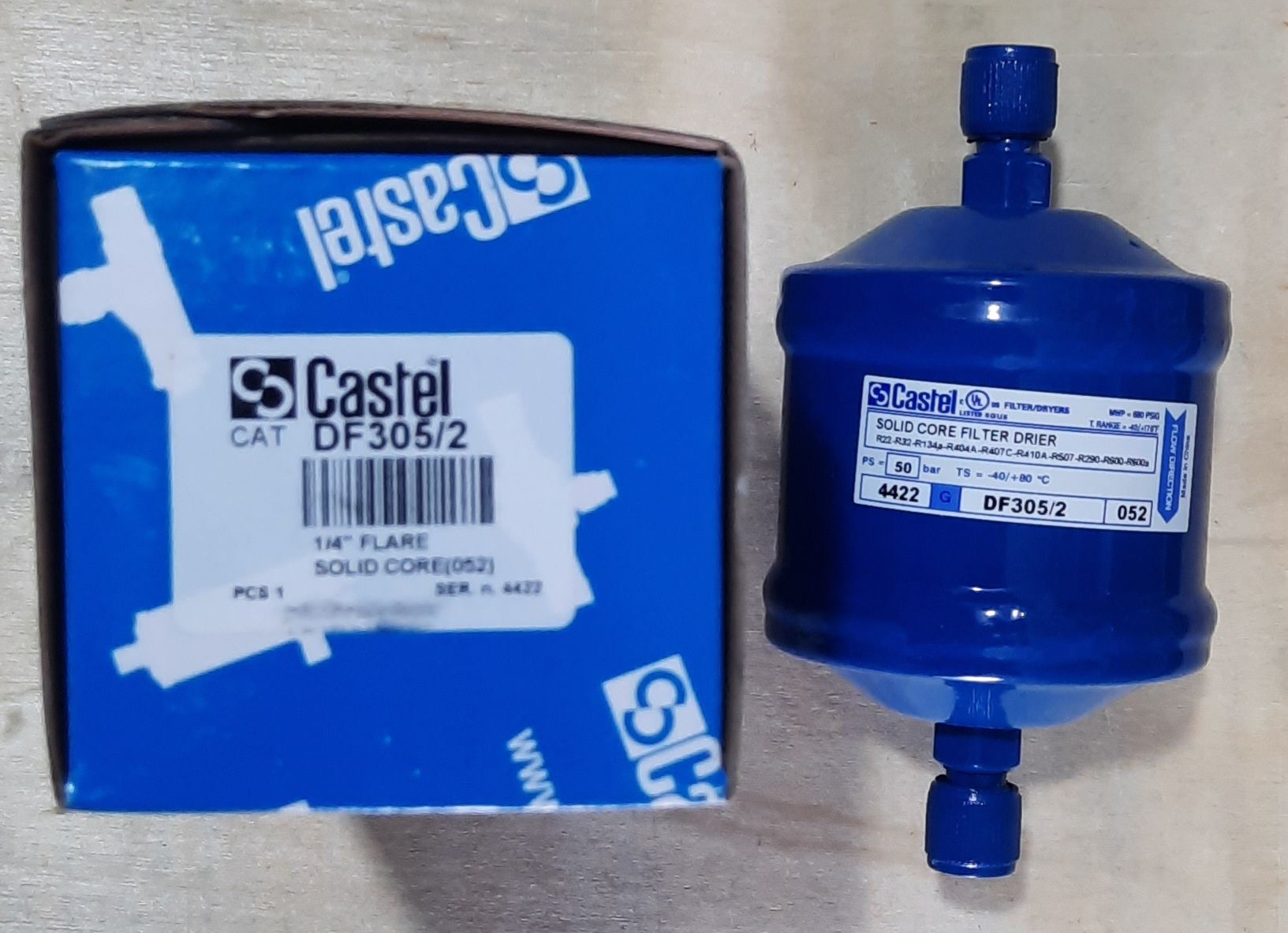 یک چهار مهره کوچک فیلتر درایر 1/4 مهره کستل بدنه کوچک - Image 1